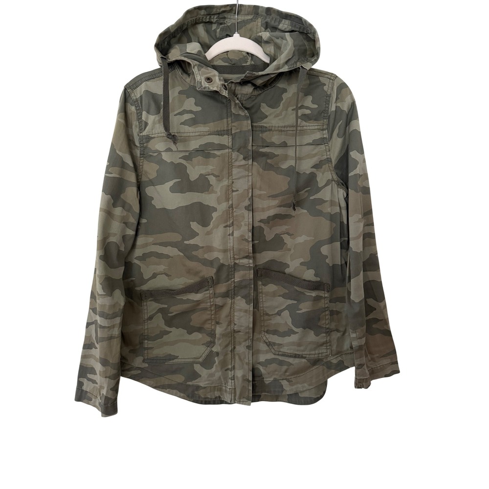 SO Authentic American Heritage Camo Hooded Utility Jacket Green Medium
